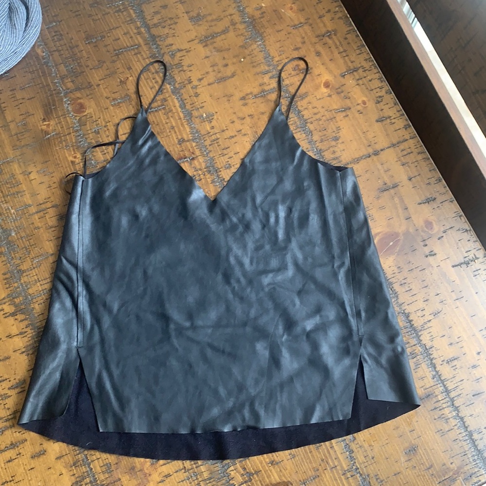 faux leather camisole